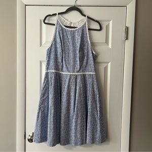 NWT Lilly Pulitzer Blue/White Lace Sundress Sz 12
